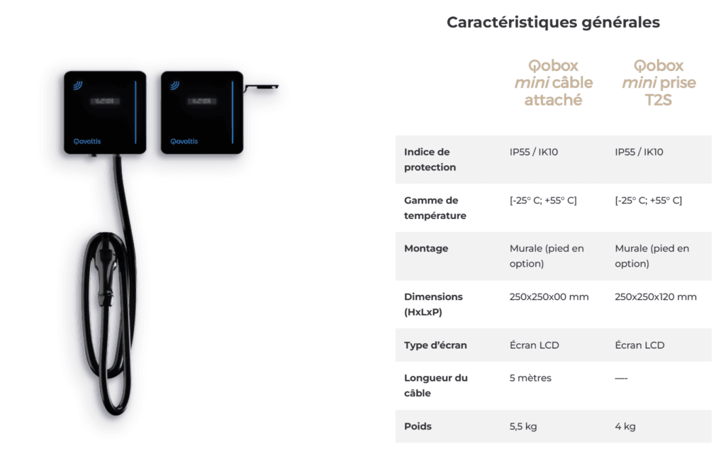 Brone De Recharche Electrique Intelligente Qovox Mini De Qovoltis - Les Caracteristiques Generales