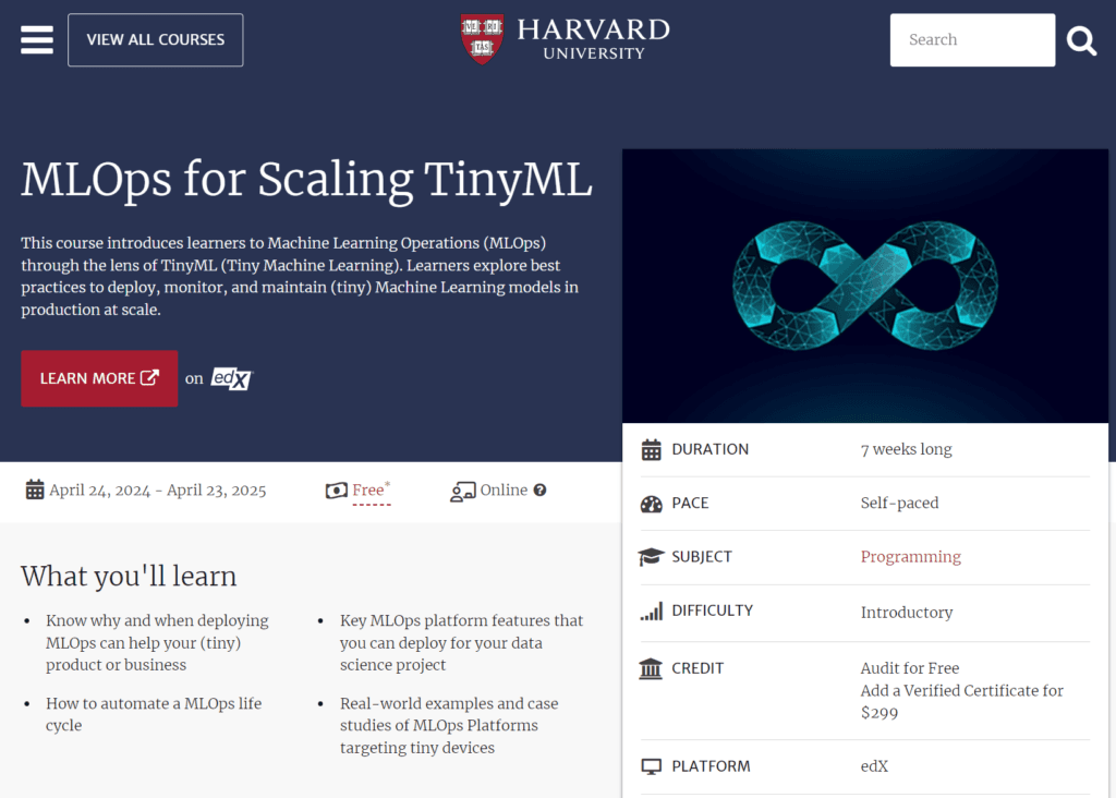 MLOps for Scaling TinyML